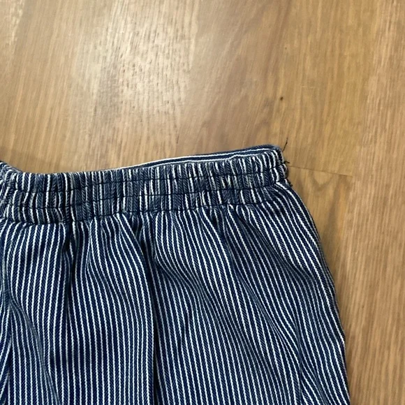 Alfred Dunner Petite Women’s Navy White Striped Straight Leg Pants Bottoms - Picture 5 of 8